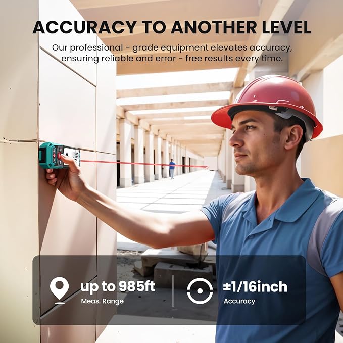MILESEEY P9 Outdoor Laser Measuring Tool, 985ft Professional Laser Distance