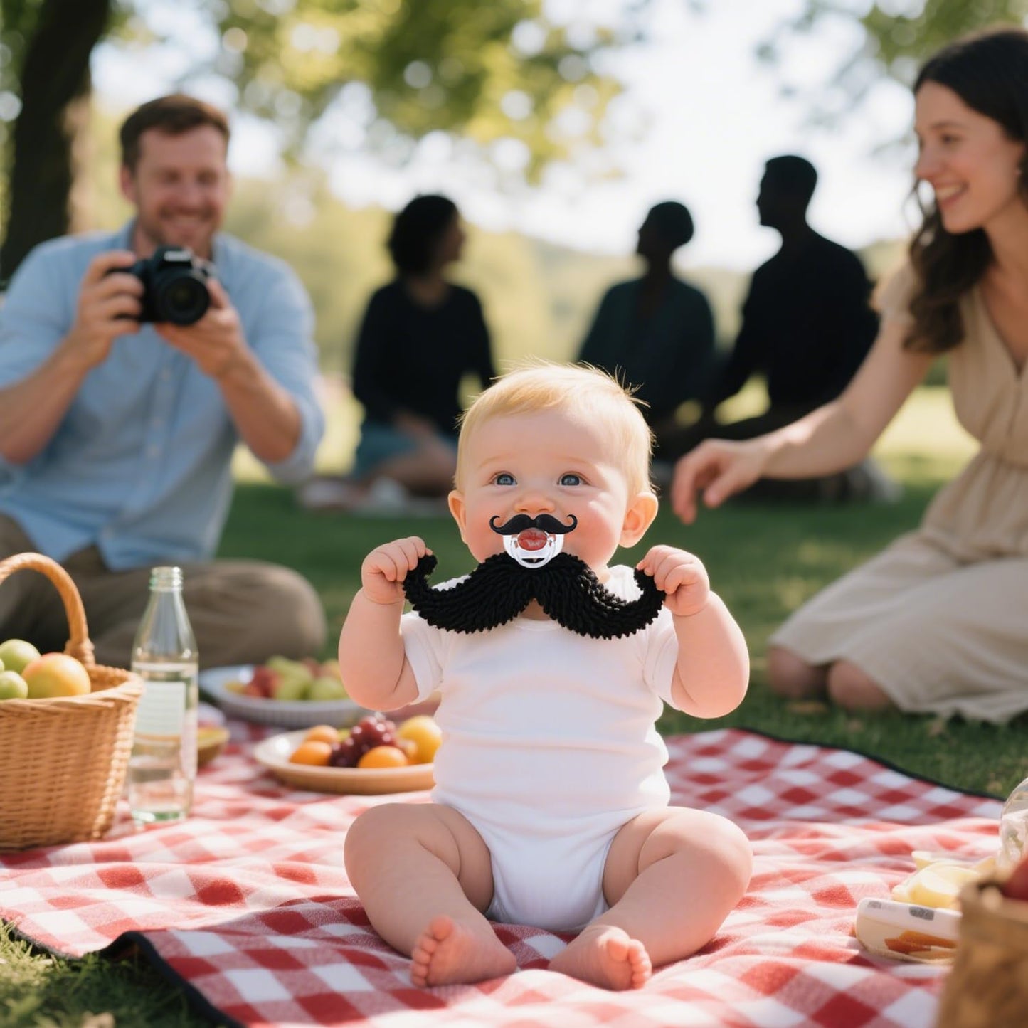 Funny Baby Pacifiers,Mustache Pacifiers 0-18 Months for Babies,Mustache Binky,Gift for Newborns,Infants,Toddlers,Baby Boys,BPA Free(Mustache Pacifiers)