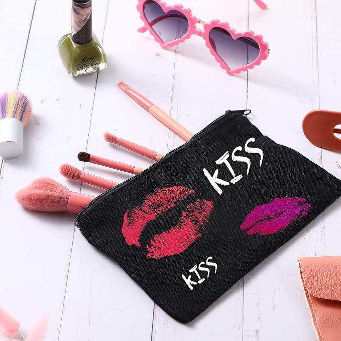 Reginary 80 Pack Canvas Zipper Makeup Bags Bulk Pencil Pouches Blank DIY Craft