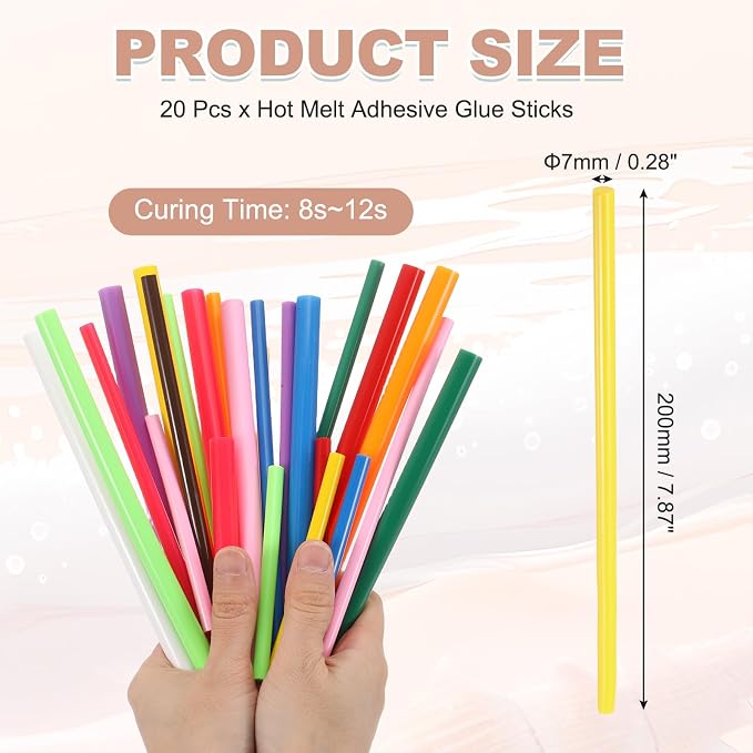 PATIKIL Hot Glue Sticks for Glue Gun, Light Yellow