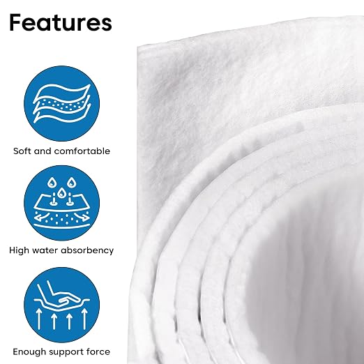Pllieay Thickened Adhesive Felt Padding, 1/3" Thick 6" x 2.5yd Felt Pads |