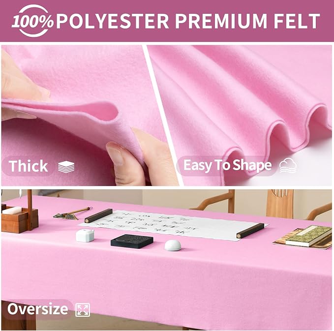 Baby Pink Fabric Sheet 72" X 36", 1.4mm Thick Large Soft Durable Flexible Craft