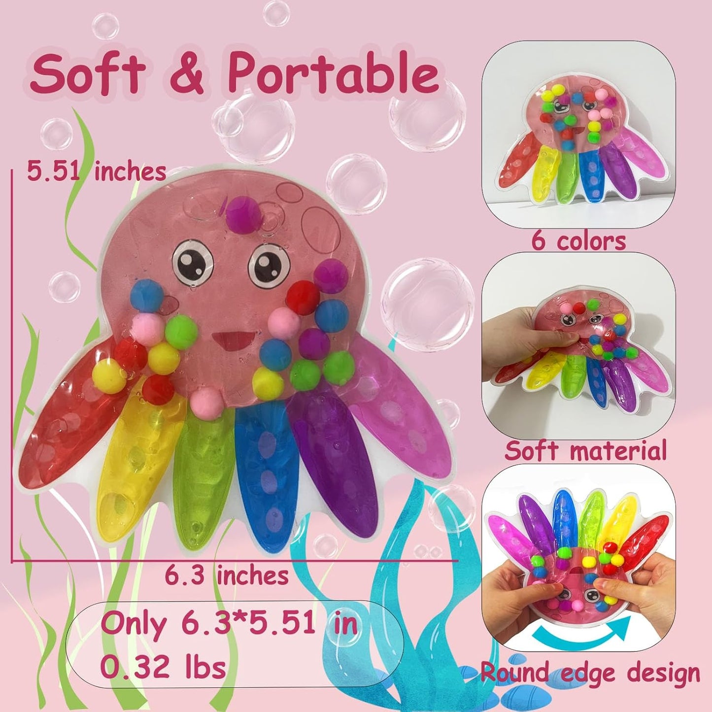 Color Sorting Toys for Toddlers, Fine Motor Skills Sensory Toys, Montessori Learning Toy for Preschool Learning Activitie, Sensory Activity Toy for Kids 3+ and Adults