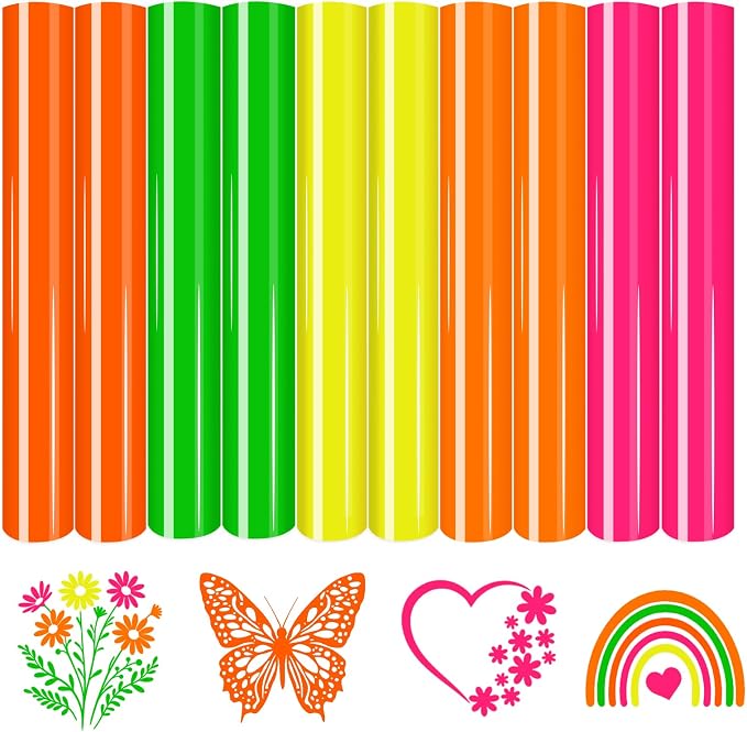 Tintnut Bright Color Heat Transfer Vinyl, 10 Sheets 12×10in Iron on Vinyl | 5