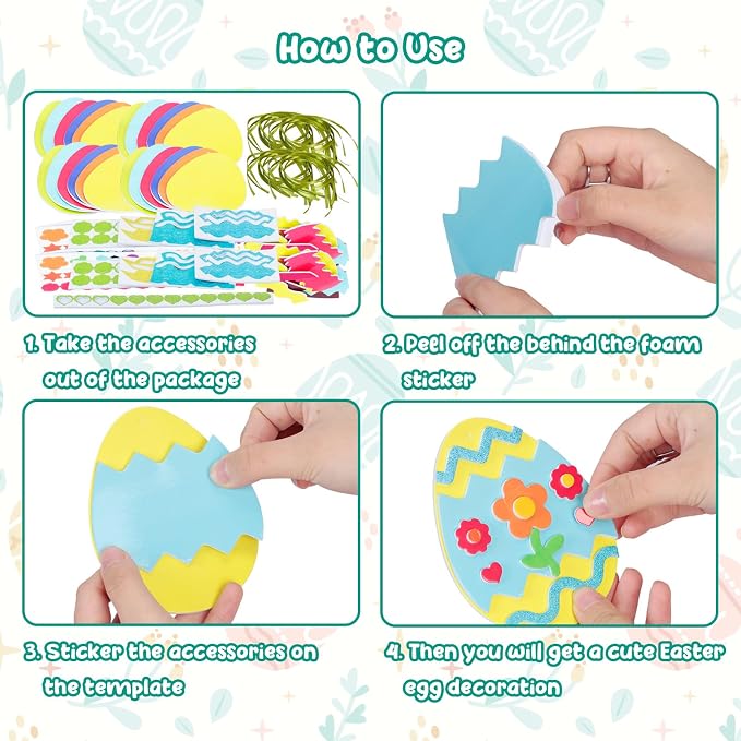 Fennoral 24 Pack Easter Egg Craft