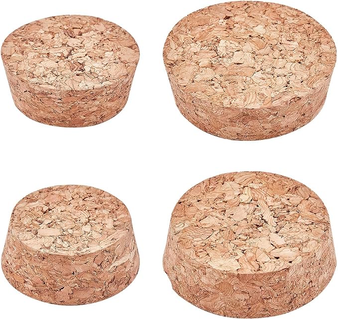 GORGECRAFT 10PCS 2 Sizes Large Wooden Tapered Cork Plugs 1.5 to 1.9 Inch