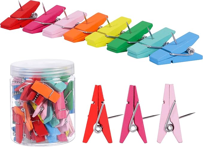50Pcs Push Pin Clips Thumb Tacks