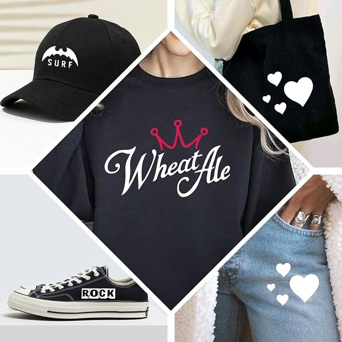 Iron On 12in X 20ft, HTV Heat Transfer Vinyl | HTV Easy to Cut & Weed, Glitter