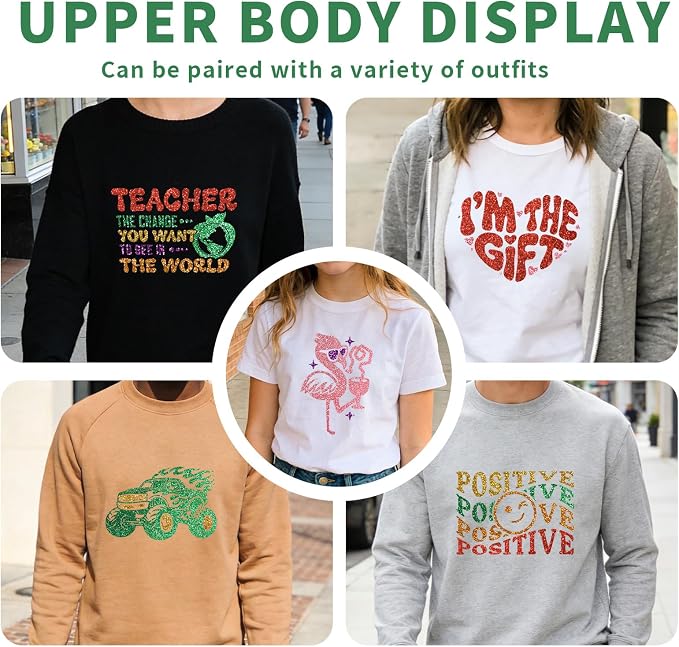 Glitter HTV Heat Transfer Vinyl, Sparkle HTV Compatible