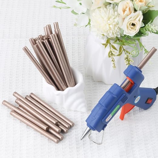 60pcs Wax Seal Sticks with Glue Gun Kits, Champagne Gold Sealing Wax Sticks