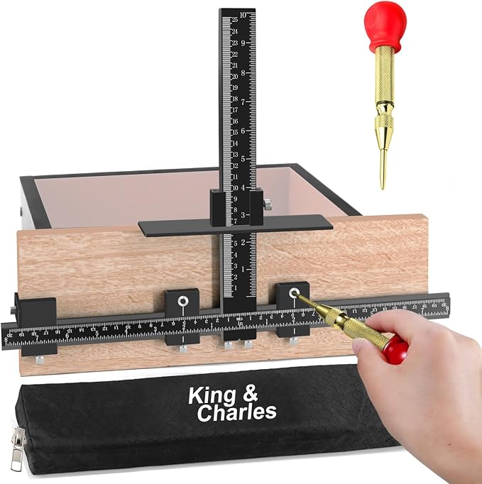 King&Charles Aluminum Cabinet Hardware Jig&Auto Center Punch | Avoid Jitter