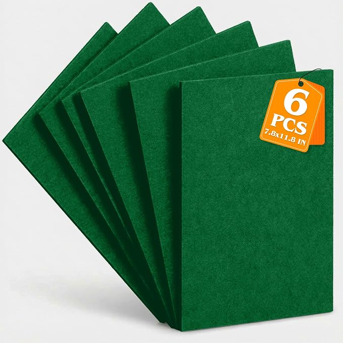 Emerald Green Stiff Felt Sheets 2mm Thick