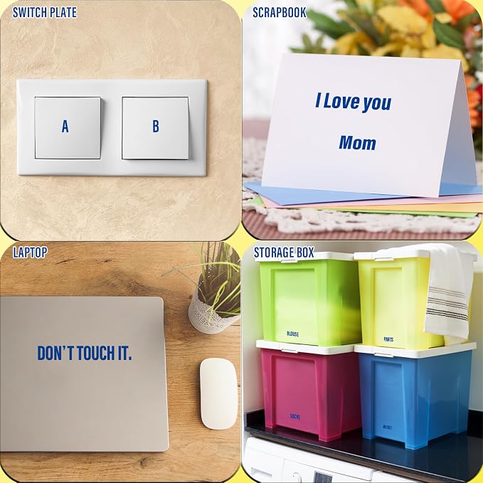 Letter Stickers, Mailbox Numbers, 0.5 Inch Waterproof Vinyl Alphabet | 1/2 Inch