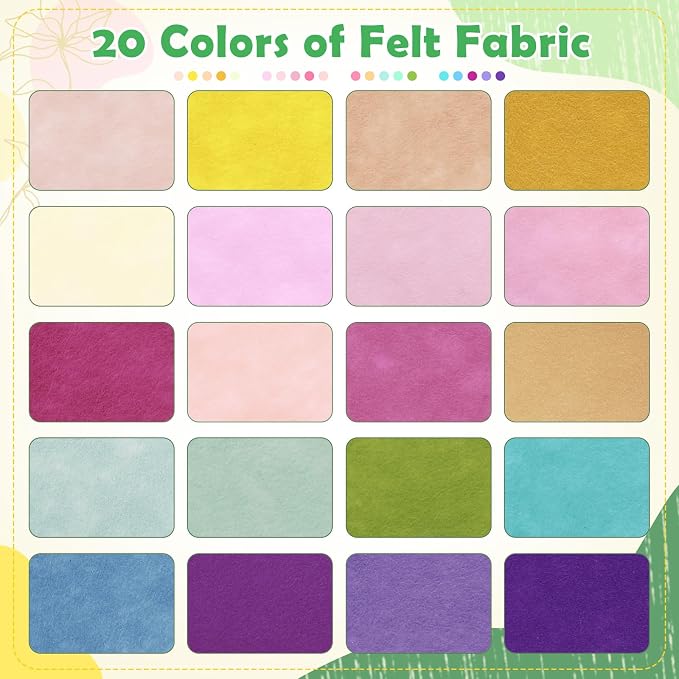 Tegeme 100 Pcs 8 x 12 Inches Felt Fabric Sheet