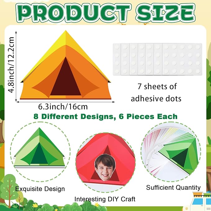 48 Set Camping Tent Cutouts