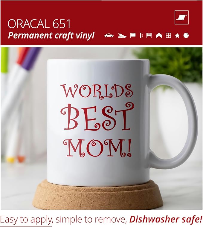 ORACAL 651 Matte Red Permanent Vinyl Tape Roll – Premium Adhesive Film