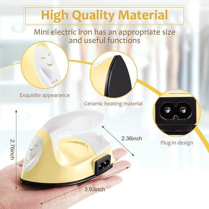 Honoson Mini Craft Iron Mini Heat Press Small Iron 3.93 x 2.36 x 2.76 in