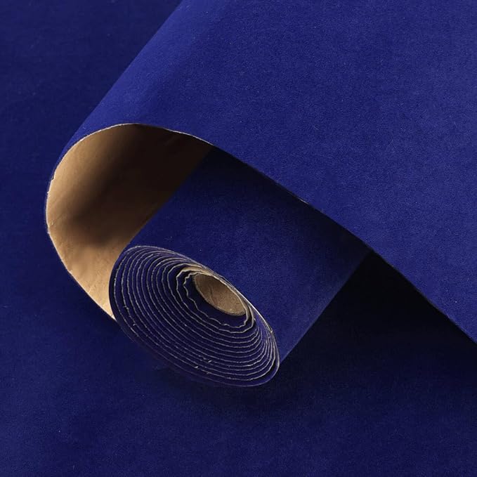Self Adhesive Plush Velvet Fabric Sheets Velvet Flock Paper Roll Soft Flocking