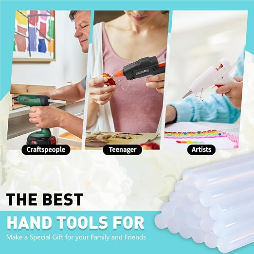 Phinus 20 Pack Hot Glue Sticks, EVA Clear Glue Gun Sticks, Hot Glue Gun Sticks