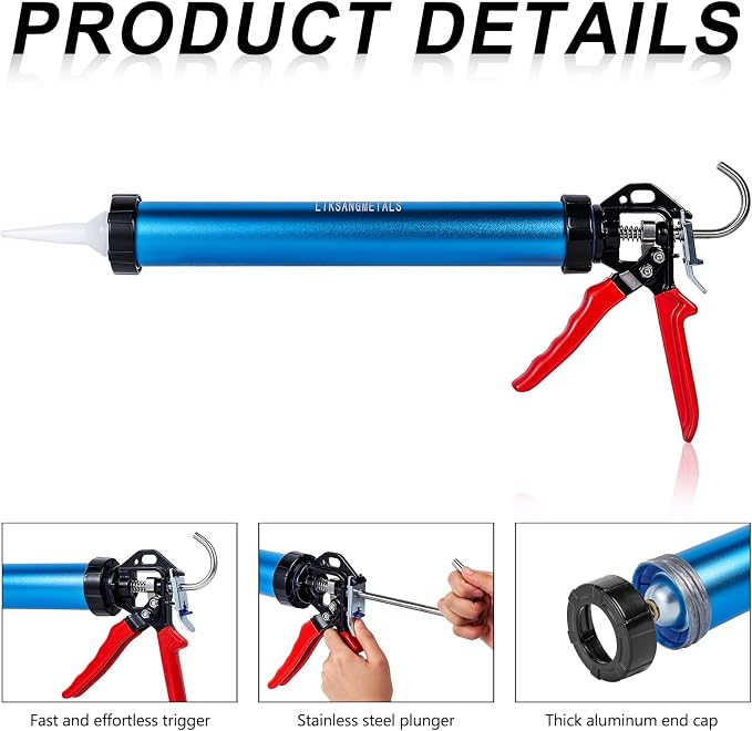 Three bearing energy-saving blue aluminum tube universal sausage glue gun