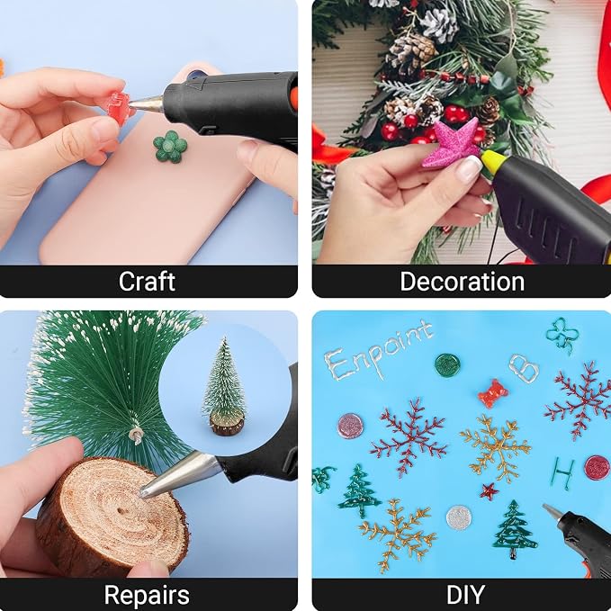 ENPOINT Color Glitter Hot Glue Sticks, Craft Adhesive Waxing Sticks Bulk