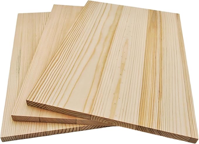 3PCS Rectangle Wood Boards Unfinished Wood Blocks