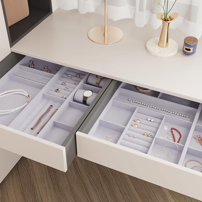 CRE8TIVE 12"x80" Cold White Wallpaper Velvet Drawer Liners