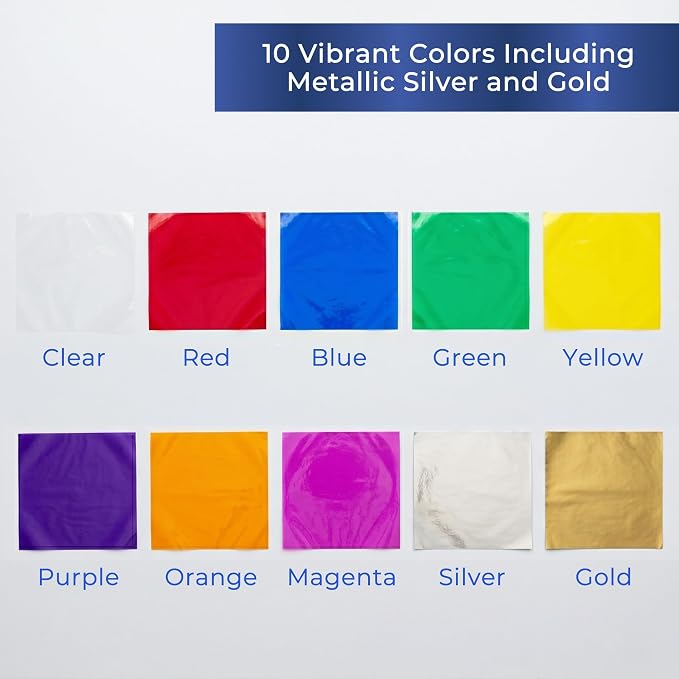Colored Cellophane Sheets 120-Pack