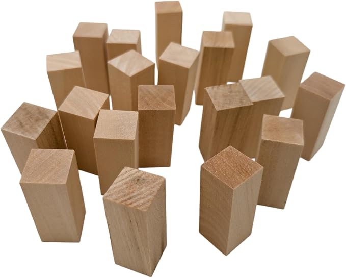 20PCS Basswood Carving Blocks, Whittling Wood Carving Kit, Unfinished Wooden