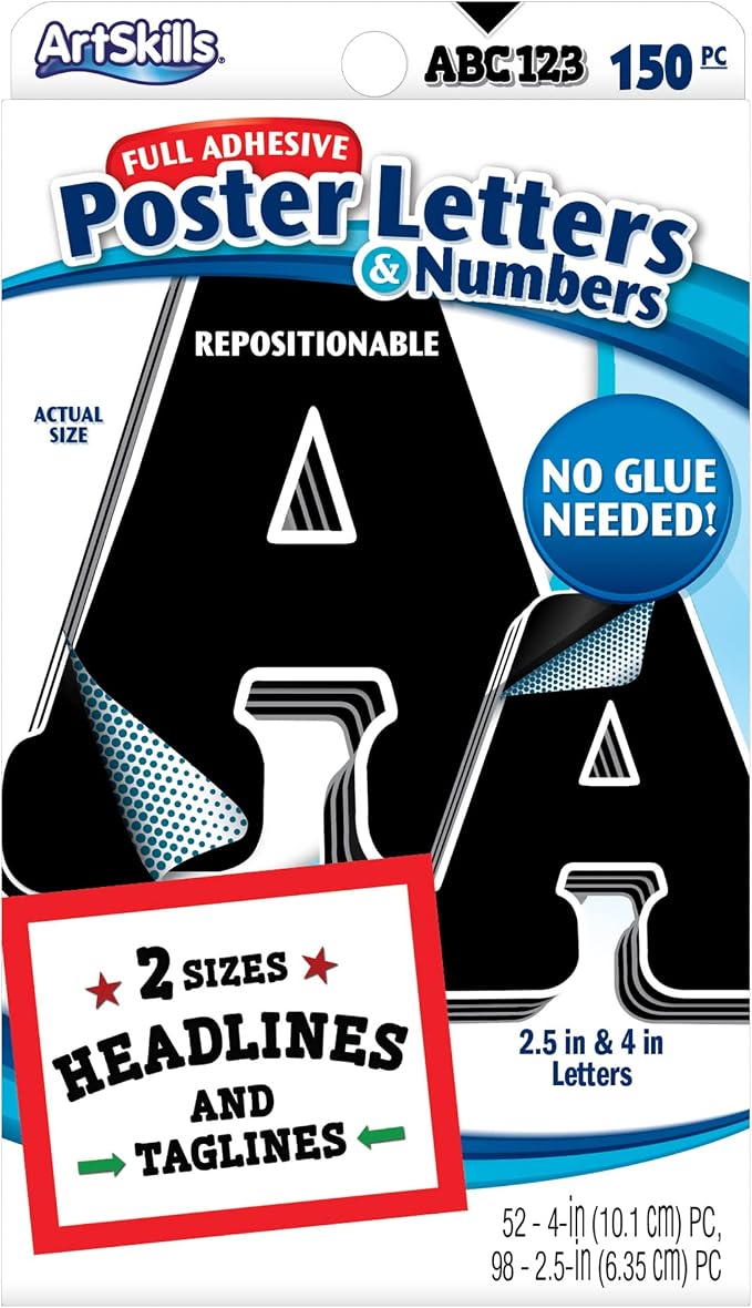 ArtSkills Paper Poster Letters and Numbers