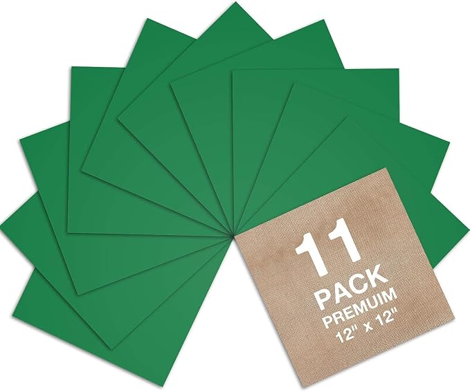 Dysania Green Heat Transfer Vinyl, 10 Pack 12 x 12in Green HTV Vinyl | Iron on
