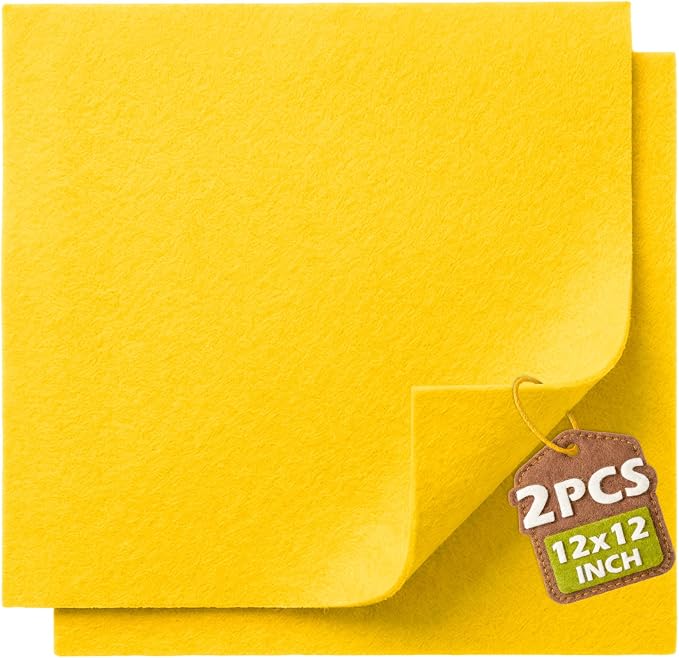Gold Yellow Soft Felt Sheets for Crafts, 1.6mm Thick, Handmade Crafts, DIY