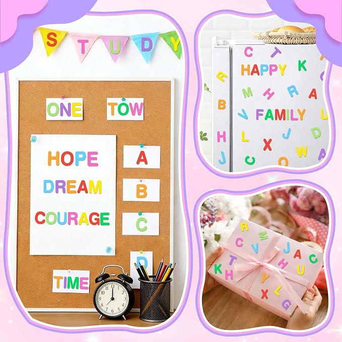 1312 Pcs Foam Letter Stickers, Self-Adhesive EVA Alphabet Stickers Small 1 Inch