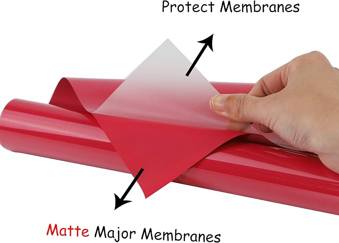 guangyintong Heat Transfer Vinyl Red HTV Rolls, Matte Surface, PVC Material