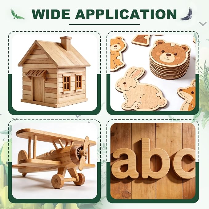 HARFINGTON 6pcs 3mm Basswood Plywood Sheets 12" x 8" x 1/8" Thin Unfinished