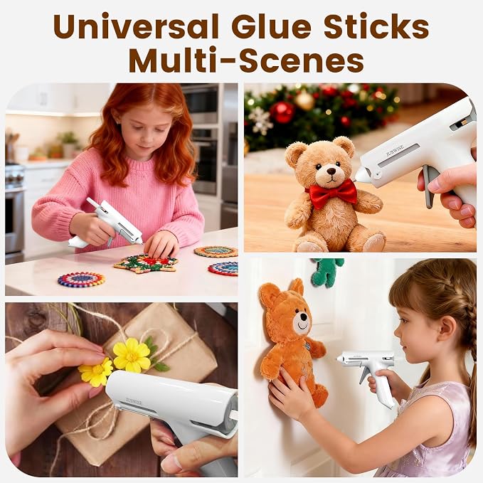 Cordless Hot Glue Gun and 20 Sticks Set, Fast Preheating, Mini Size | 2200mAh