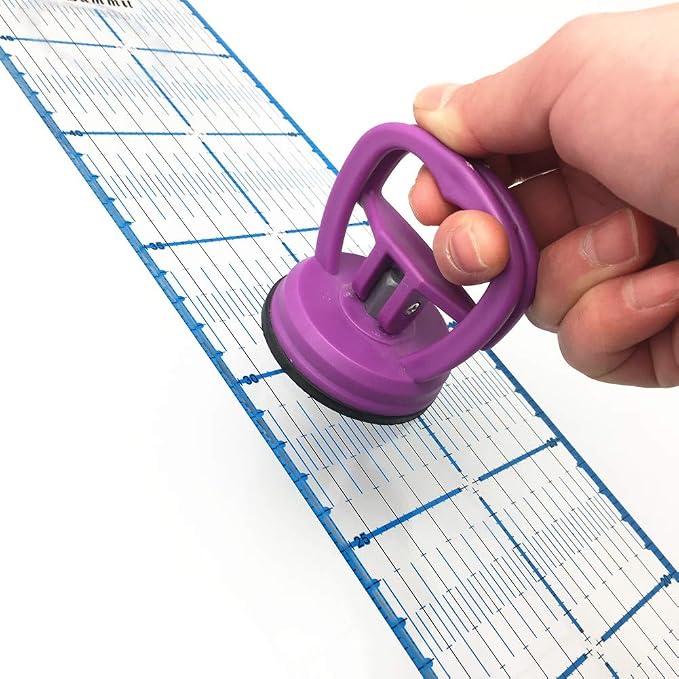 2 Pcs Heavy Duty Suction Cups Ruler Handle