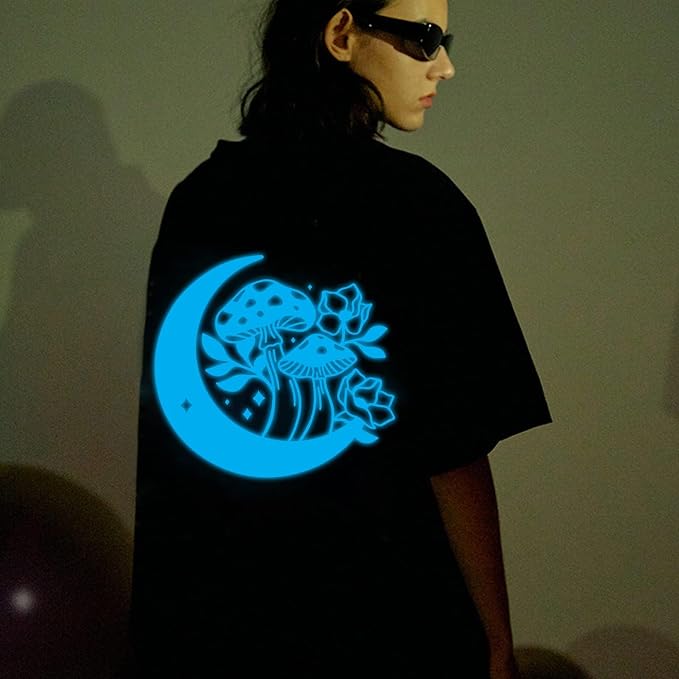 FUNKAKA Glow in The Dark Heat Transfer Vinyl Roll, Glow in The Dark HTV Vinyl