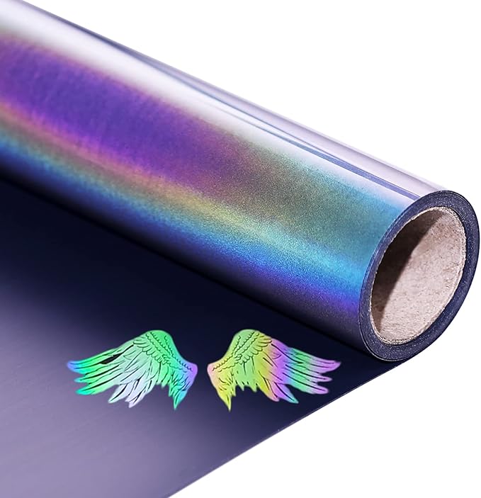 Reflective Heat Transfer Vinyl Reflective Rainbow HTV Vinyl Rolls Pack 12Inch x