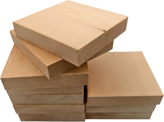 10PCS Basswood Carving Blocks, Whittling Wood Carving Kit, Unfinished Wooden