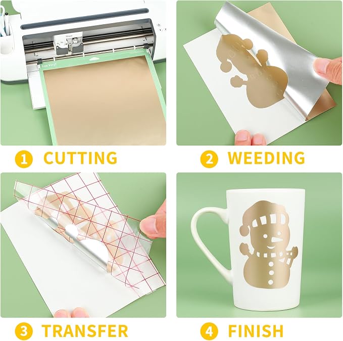 Lya Vinyl Champagne Gold Permanent Adhesive Vinyl, Party Decoration