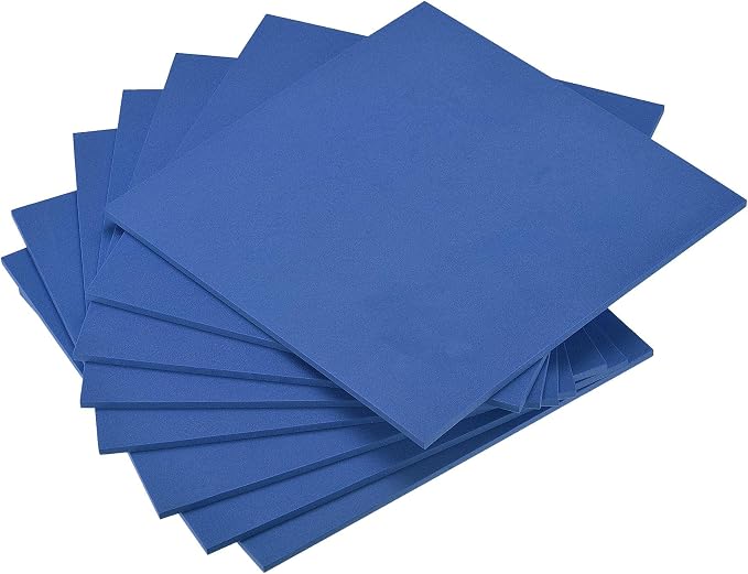 uxcell Blue EVA Foam Sheets 10 x 10 Inch 5mm Thickness