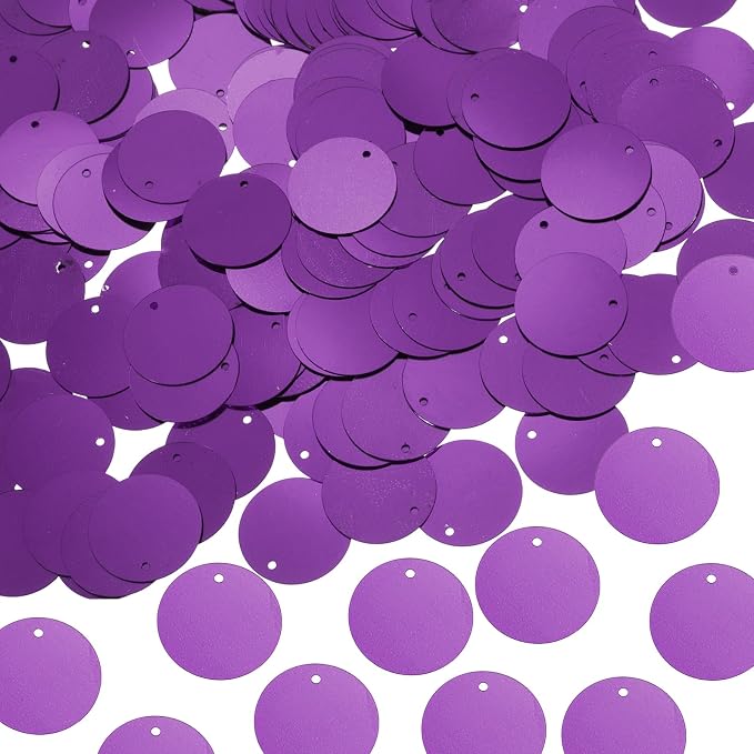 MECCANIXITY 700 Pcs Flat Round Sequins 15mm/0.6 Inch Loose Paillettes Craft