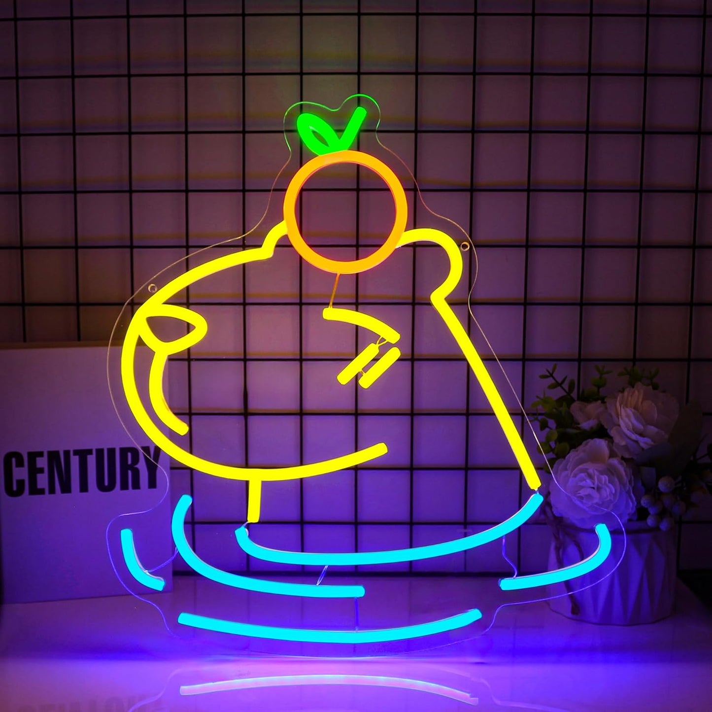 Capybara Neon Sign Led Neon Lights Neon Signs for Wall Decor Light Up Sign for Birthday Party Club Gift