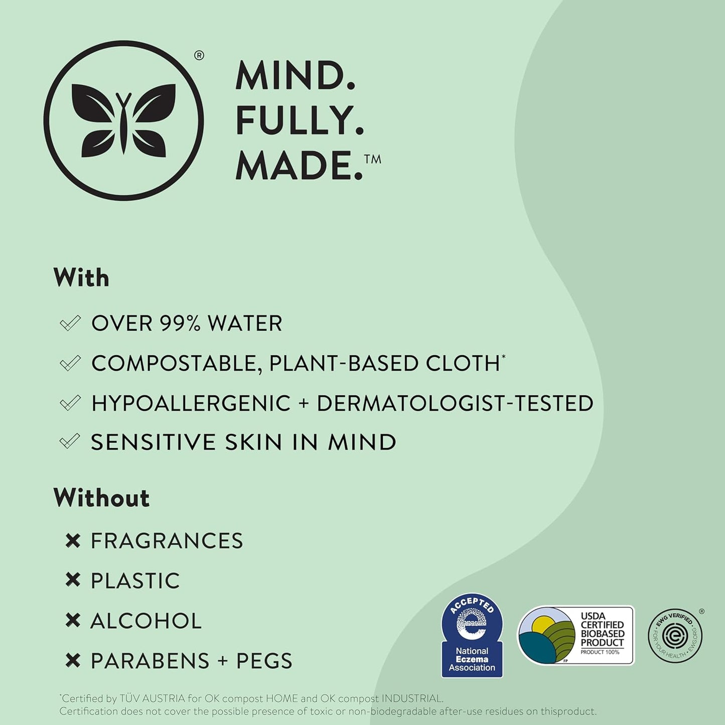 The Honest Company Clean Conscious Unscented Wipes Over 99% Water Compostable Plant-Based Baby Wipes Hypoallergenic for Sensitive Baby Skin EWG Verified Geo Mood 648 Count