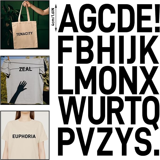 24 Sheets Iron On Letters for Clothing