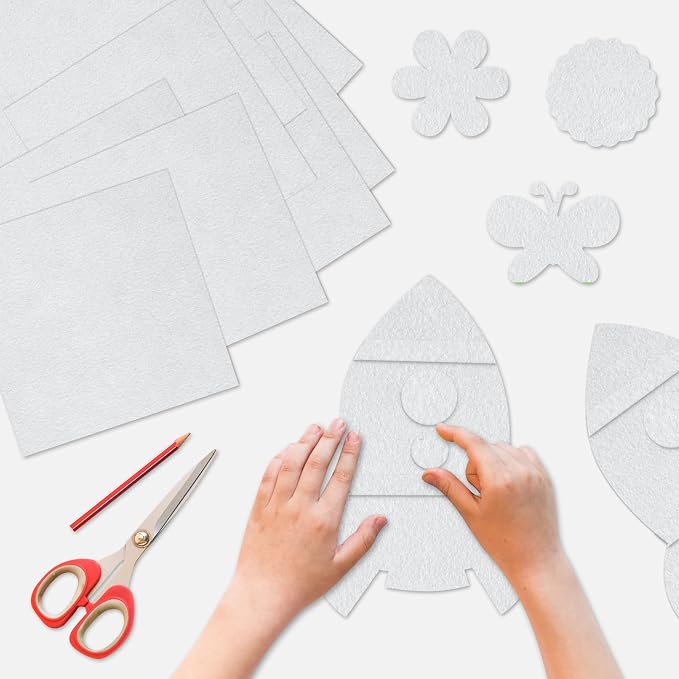 Morcheiong 50 Pcs Felt Fabric Soft Felt Fabric Sheet