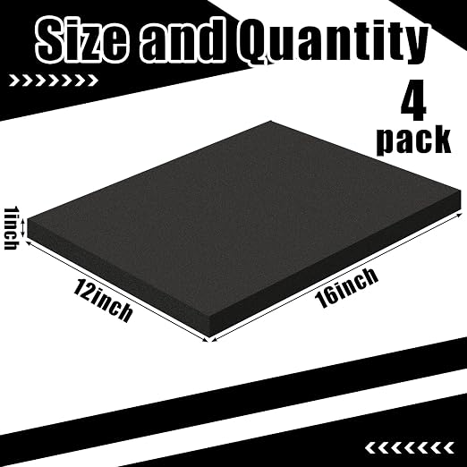 4 Pcs 1" Thick Foam Padding Sheet