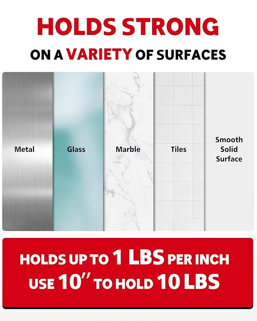 HitLights Double Sided Tape Heavy Duty, 1/2 in x 50 ft, Adhesive Mounting Tape