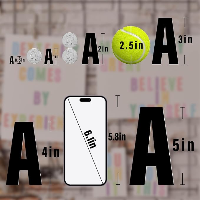 Letter Stickers, Mailbox Numbers, 1 Inch Waterproof Vinyl Alphabet | 1 Inch